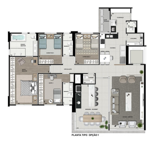 Imagem 8 de 8 de Apartamento 207 M² Alto Padrão Na Planta Da Ayoshii, Edifício Épic Gleba Palhano - 4 Suítes, 3 Vagas, Andar Alto , Sol Manhã
