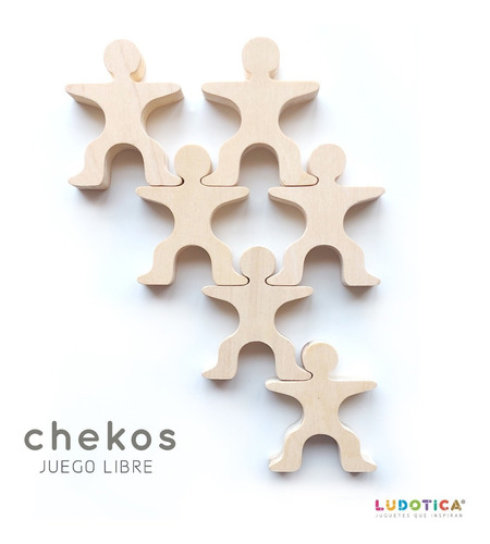 Pack De 48 Muñecos De Madera Didácticos Chekos