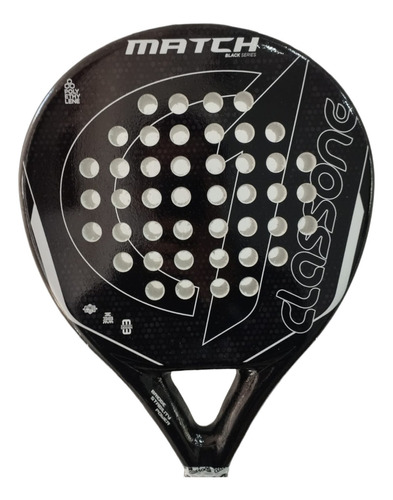 Paleta Padel Paddle Class One Match Black Foam + Grip + Prot Color Negro