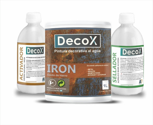 Decox | Pintura Efecto Oxido Hierro | Ideal Obj Jardín | 1lt