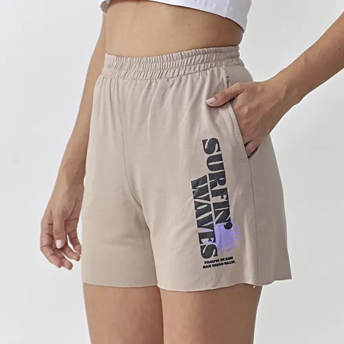 comprar Short Rustico Finito Mujer Estampado Con Elastico Playero comprar Short Rustico Finito Mujer Estampado Con Elastico Playero