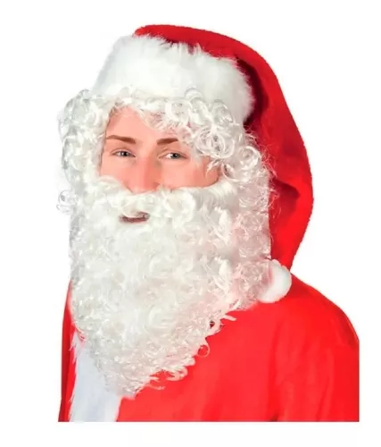 Peluca Y Barba De Papá Noel Santa Navidad Premium