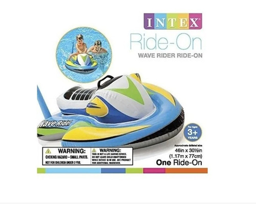 Imagen 4 de 4 de Moto Infable De Agua Intex Wave Rider 1,17mx77cm