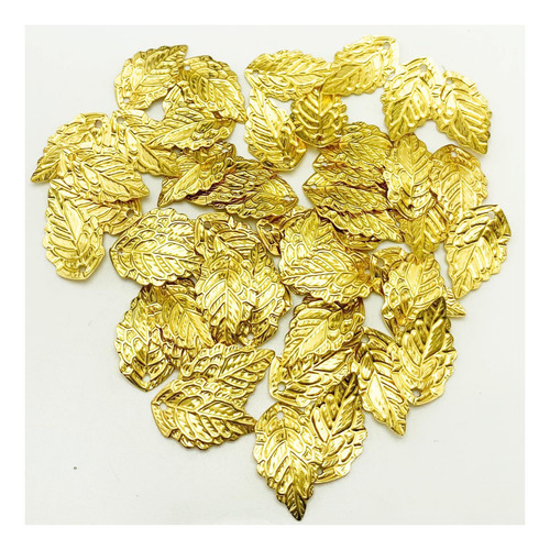 Betiteto 50pcs Patrón De Hoja Encantos Plateados De Cuentas