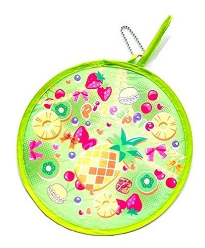 Imagen 3 de 4 de Mxy Foldable Fan Summer Handheld Round Folding Fan Cute Cand