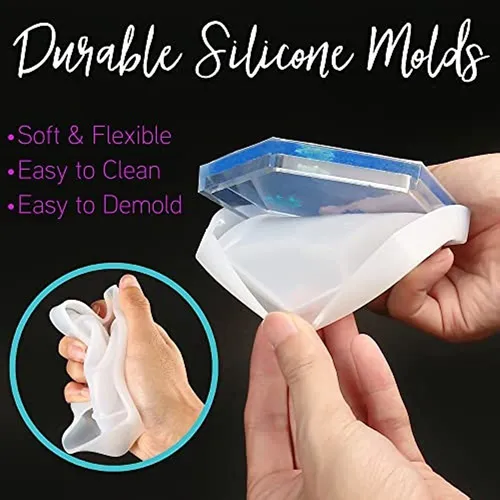 Molde De Resina Lotfancy, 7 Moldes De Silicona Para Fundició