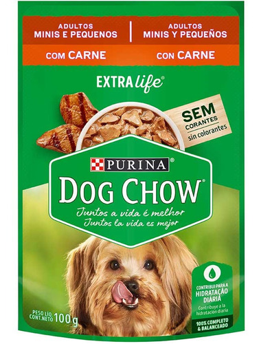 Alimento Húmedo Dog Chow Perro Adulto Mini Carne 100gr