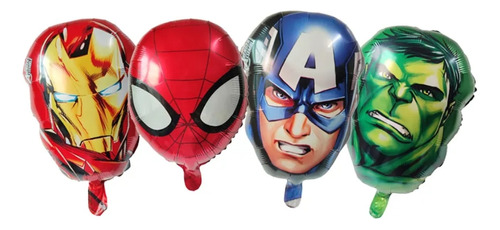 Set 4 Globos Advengers Marvel 18 Pulgadas Buena Calidad 