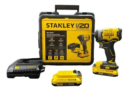 Atornillador De Impacto Stanley Sbi810d2k Brushless 20v 2bat