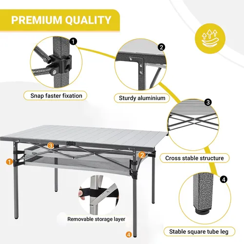 Kingcamp Amplio Rollo Compacto De Aluminio Para 4-6 Personas