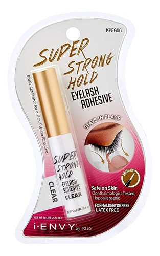 Adhesivo Para Pestañas Kiss I Envy Super Strong Hold Clear