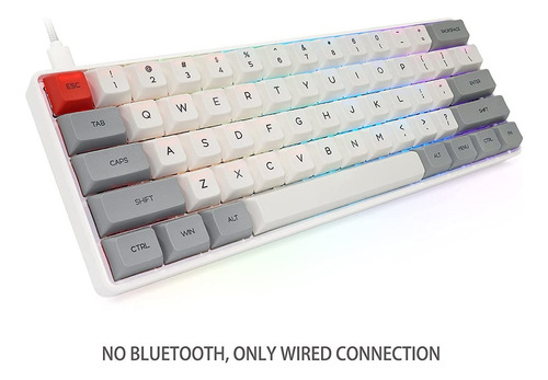 Teclado Mecánico Para Juegos Sk61 Gray Hotswap Con Int...
