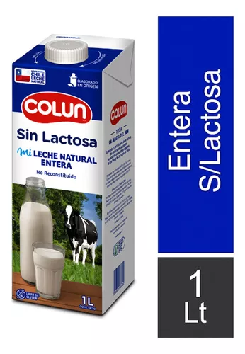 Pack 12 un. Leche entera sin lactosa 1 L