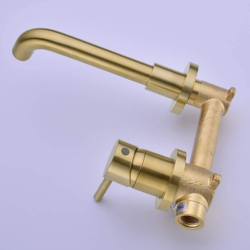 Imagen 4 de 7 de Grifo Baño De Oro Cepillado, De Una Sola Manija Hanebath