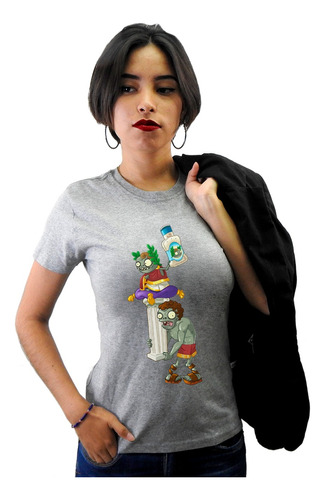 Gris Playera Ojo Plantas Vs Zombies Cesar Romano