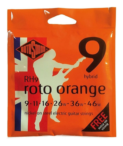 Encordado Rotosound Rh9 Orange Hybrid 0,9 Electrica  Oferta!