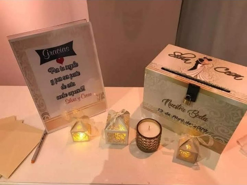 Imagen 2 de 10 de Urna Buzón De Madera Boda 15 Años Cumples Personalizado
