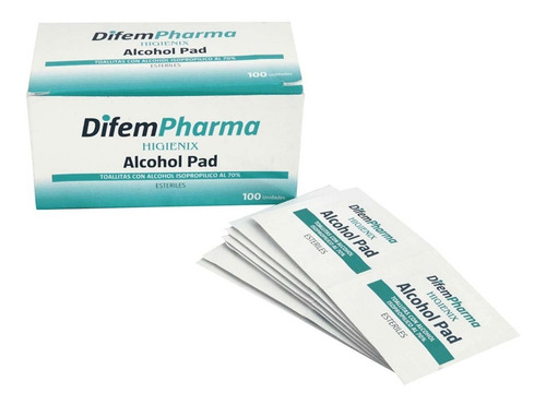 Imagen 6 de 9 de Alcohol Pad Toallitas Desinfectantes Higienix 100 Unds..