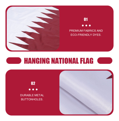 Bandera Nacional De Poliéster Con Bandera De Qatar Para CoLG