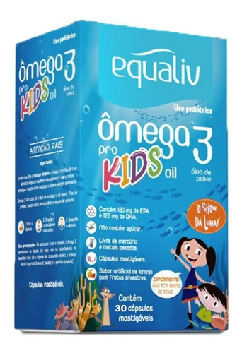 Omega 3 Pro Kids Oil Concentrado Epa E Dha Equaliv Sabor Laranja Com Frutas Silvestres