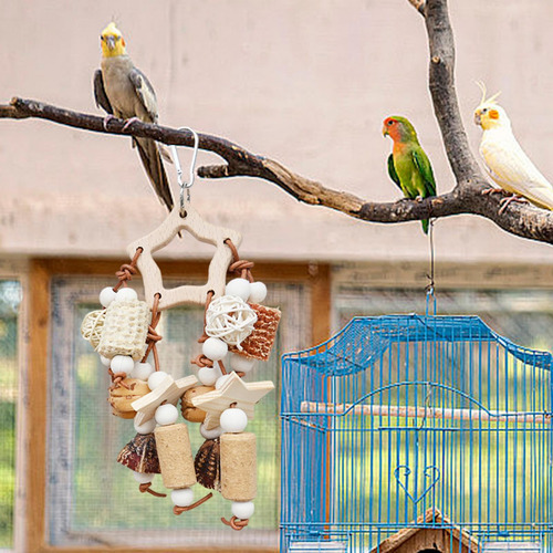 Juguete Para Masticar Pájaros, Cuerda Colgante, Juguete