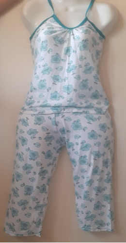 Conjunto De Pijama Camisa Y Pantalón Tipo Capri Ropa Mujer