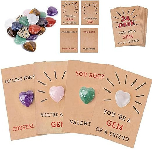 Paquete De 24 Tarjetas De Regalo De San Valentín Para Niños