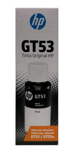 Botella Tinta Hp Gt51 / Gt53 Negro 1vv22al Original Mejorado