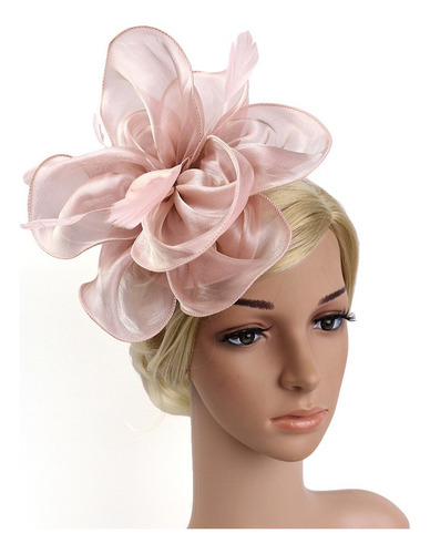 Kl Diadema Con Sombrero De Fascinator De Flor Artificial