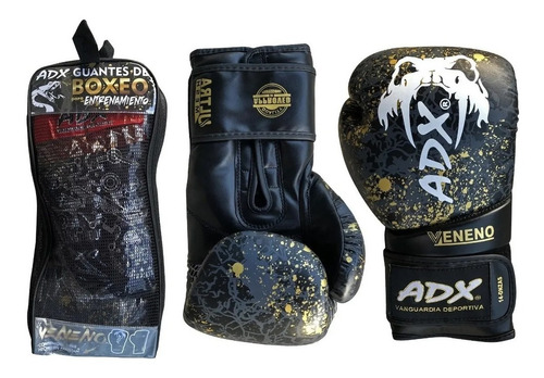 Imagen 5 de 5 de Guantes De Box Adx Veneno Poliuretano Con Desodorizante