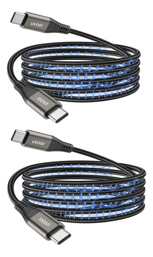 2 Cables Magnéticos Usb C A Usb C 100 W 5a Trenzados