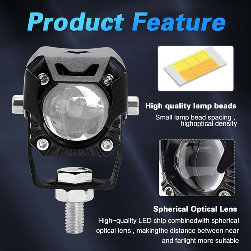 Reflector Led De Motocicleta S16 (flash De Luz Azul) 2pcs