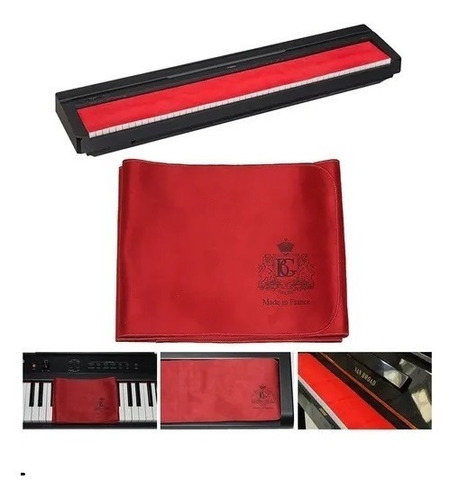 Imagen 9 de 10 de Cobertor De Teclas Para Piano Bg A66piano Color Rojo