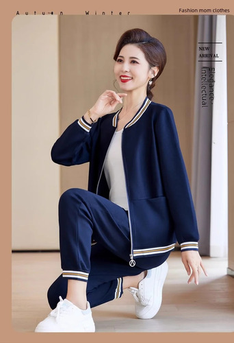 Conjunto De Chaqueta Deportiva De 2 Piezas Para Mujer
