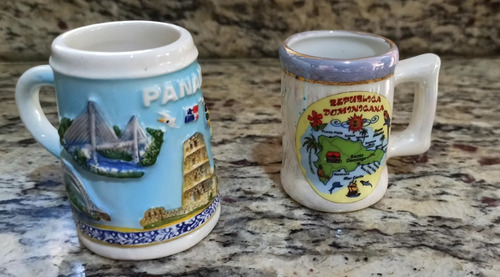 Mini Jarras De Cerveza Recuerdos Panamá Y Republica Dominic 