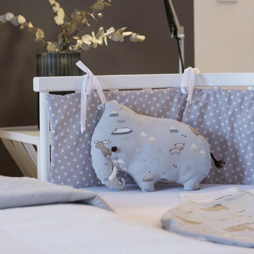 Cama De Bebé Parachoques Transpirable Lavable Forro De Cuna