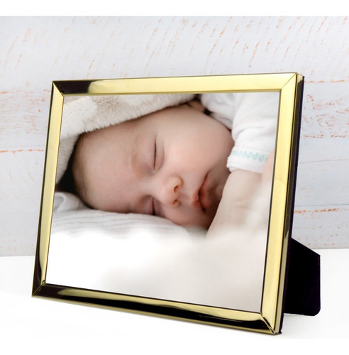Kit 3 Porta Retratos 2 10x15 E 1 15x20 Kit Moderno Dourado Liso Dourado