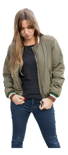 Chaqueta bomber militar clearance mujer