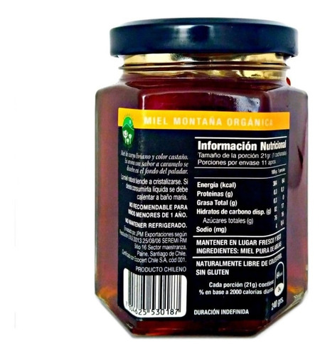Imagen 4 de 10 de Miel De Montaña Orgánica 240 Grs 100% Pura De Abeja