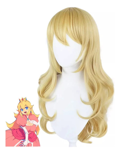 Peluca De Disfraz De Princesa Peach De Super Mario