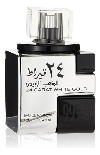 Perfume Lattafa De Oro Blanco De 24 Quilates, 100 Ml, Para