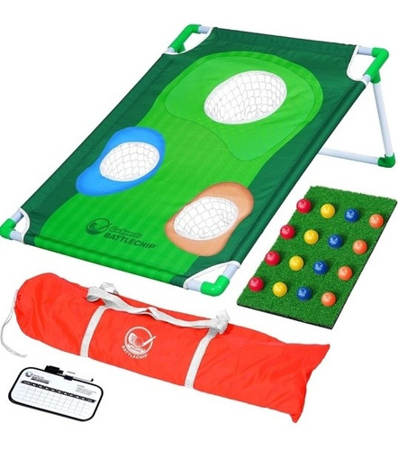 Set De Golf Incluye Tapete Pasto, 16 Bolas, Malla Y Pizarron