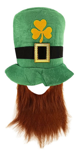 Cartola St Patrick Irlandês Com Barba Cor Verde-escuro