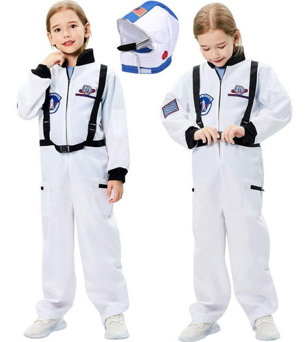 Traje Espacial De Astronauta Para Niños/niña Cosplay Traje