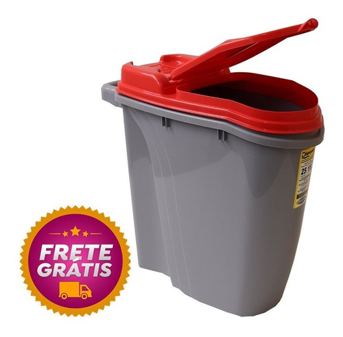 Imagem 2 de 6 de Porta Ração Dispenser Home Plast Pet 25l Com Concha Medidora