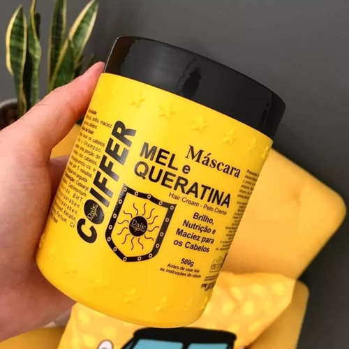 Imagem 2 de 6 de Máscara Mel E Queratina Coiffer 500g Maciez E Nutrição