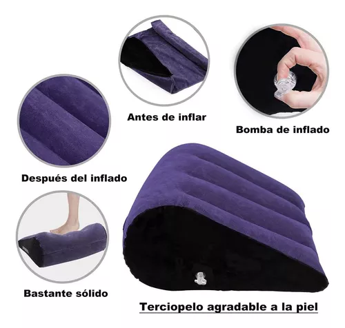 COSWE Almohada en forma de cuña, almohada lumbar triangular inflable,  almohada de postura inflable, adecuada para varias posturas (forma de cuña)