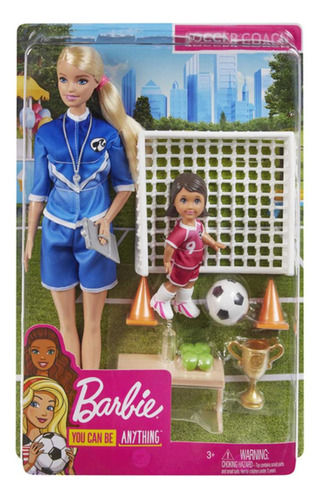 Barbie Quiero Ser Entrenadora De Futbol Con Alumna Mattel