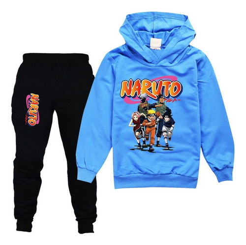 Naruto Conjunto De Chándal Con Capucha Y Pantalón Para Niños