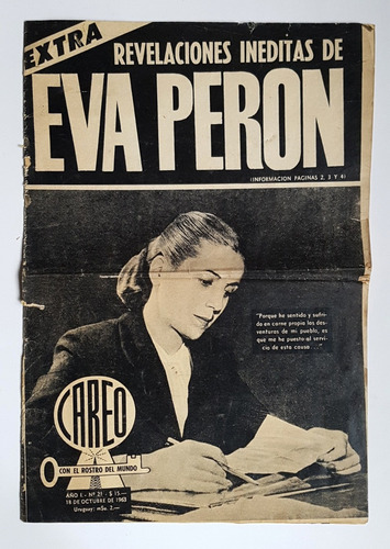 Eva Peron. Revista Careo, 18 De Octubre De 1963